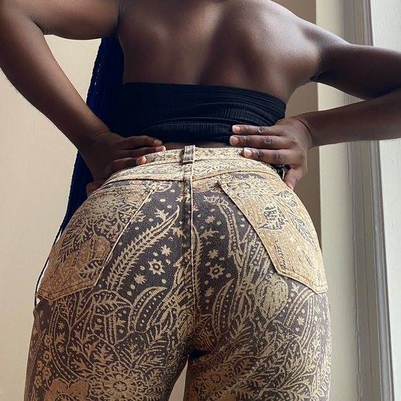 rare Paisley Print 2000s vintage Italian Roberto Cavalli Jeans - Picture 1 of 5